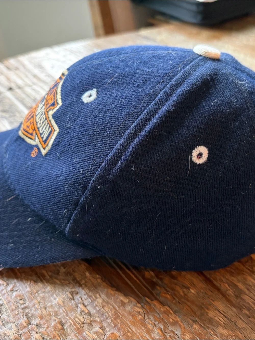 VTG Harley-Davidson Navy and Orange Bar & Shield Cap